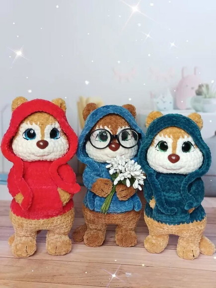 Receita Alvin e os Esquilos Amigurumi