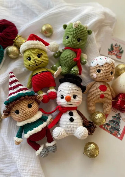 Receita Amigos Natalinos Amigurumi