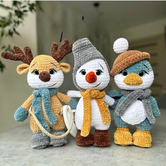 Receita Amigos Natalinos Amigurumi