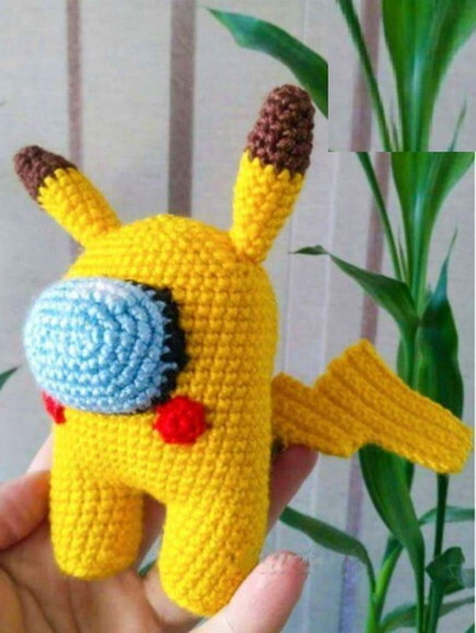 Receita Among Us Pikachu Amigurumi