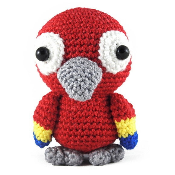Receita Arara Amigurumi
