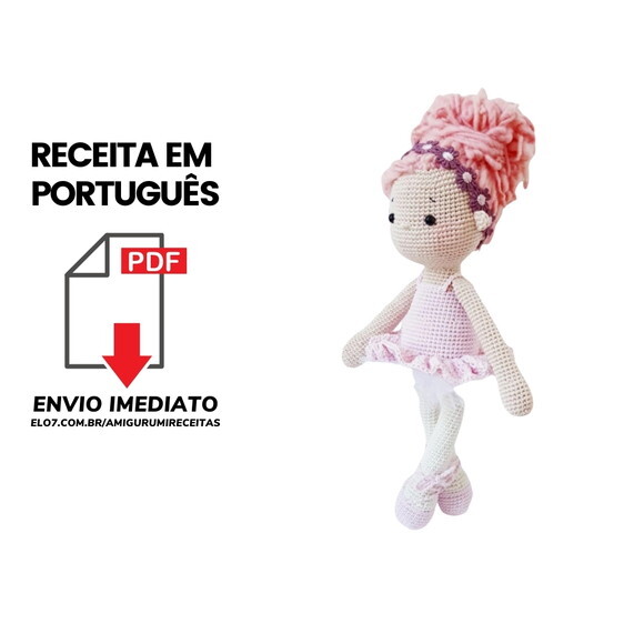 Receita Bailarina amigurumi