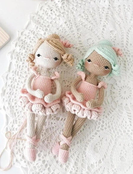 Receita Bailarinas Amigurumi