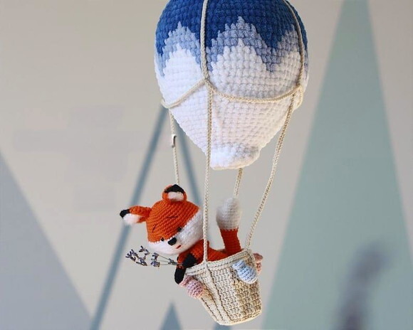 Receita Balão Raposa Amigurumi