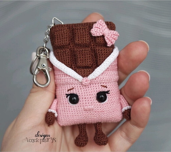 Receita Barra de Chocolate Amigurumi