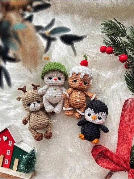 Receita Bichinhos Natalinos Amigurumi