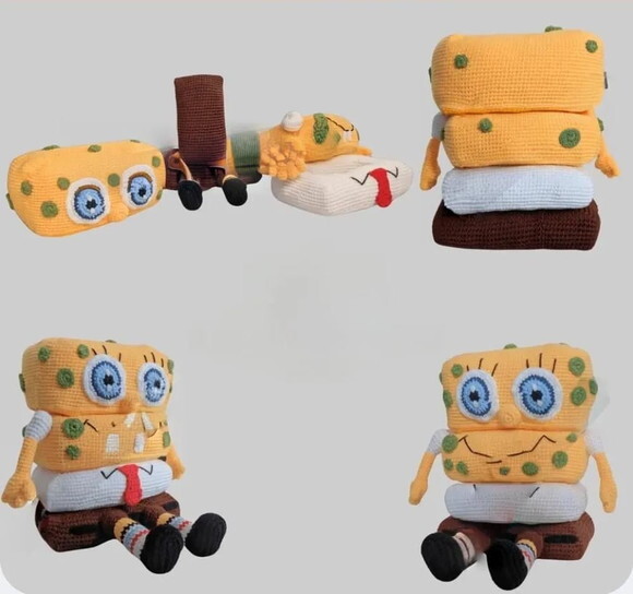 Receita Bob Esponja Encaixe Amigurumi