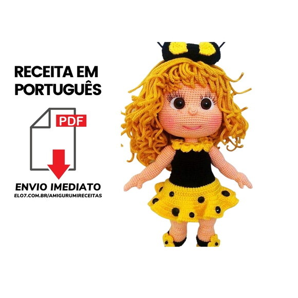 Receita Boneca Amigurumi