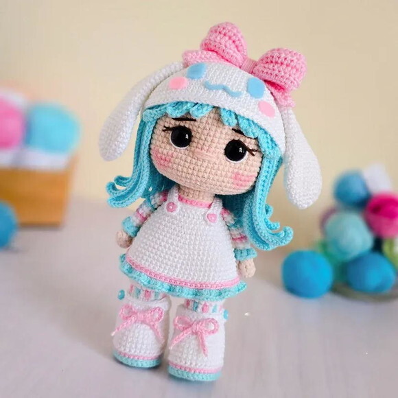 Receita Boneca Cinnamoroll Amigurumi
