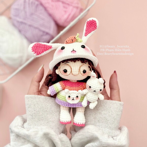 Receita Boneca Coelha Amigurumi