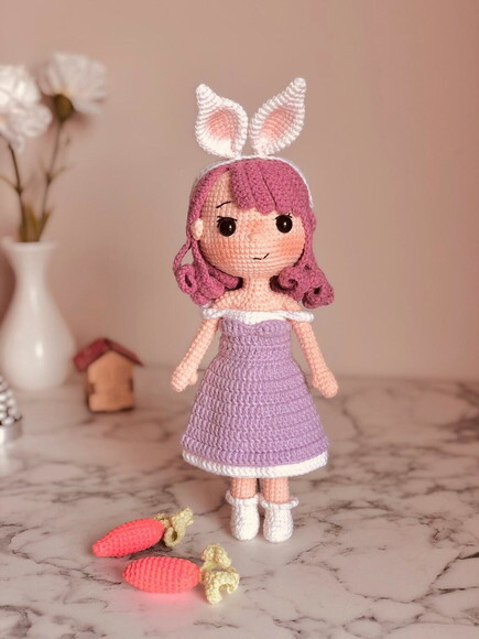 Receita Boneca Coelho Amigurumi
