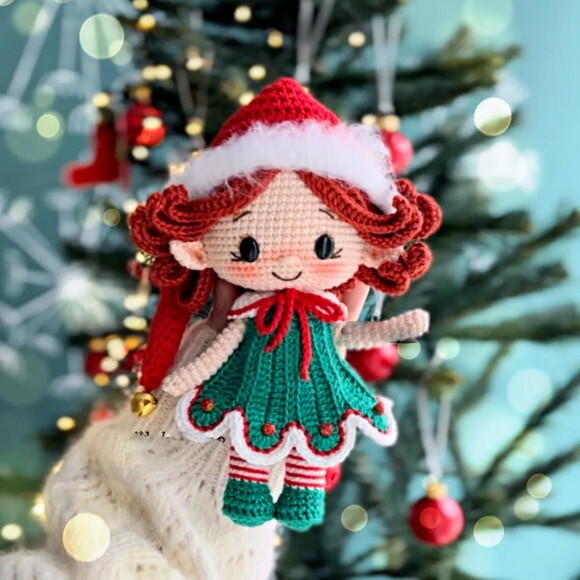 Receita Boneca de Natal Amigurumi