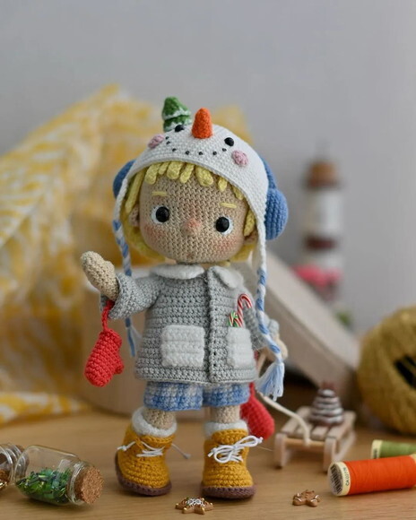 Receita Boneca de Neve Amigurumi