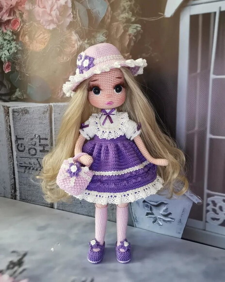 Receita Boneca Estilosa Amigurumi