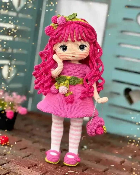 Receita Boneca Framboesa Amigurumi