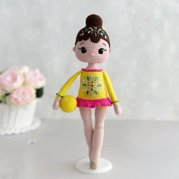 Receita Boneca Ginasta Amigurumi
