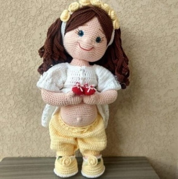 Receita Boneca Gravida Amigurumi