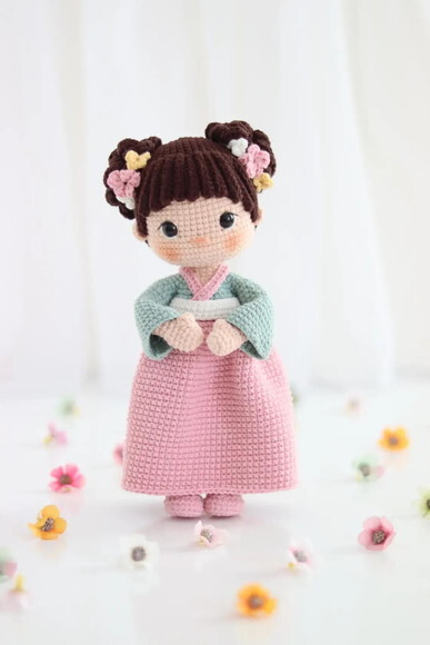 Receita Boneca Japonesa Amigurumi