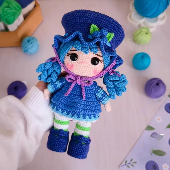 Receita Boneca Mirtilo Amigurumi