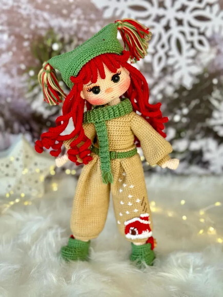 Receita Boneca Natal Amigurumi