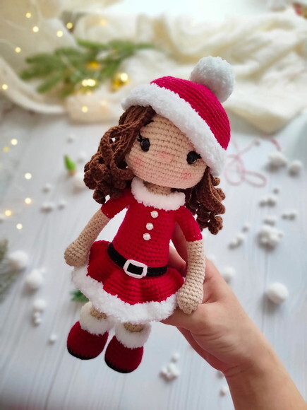 Receita Boneca Natalina Amigurumi