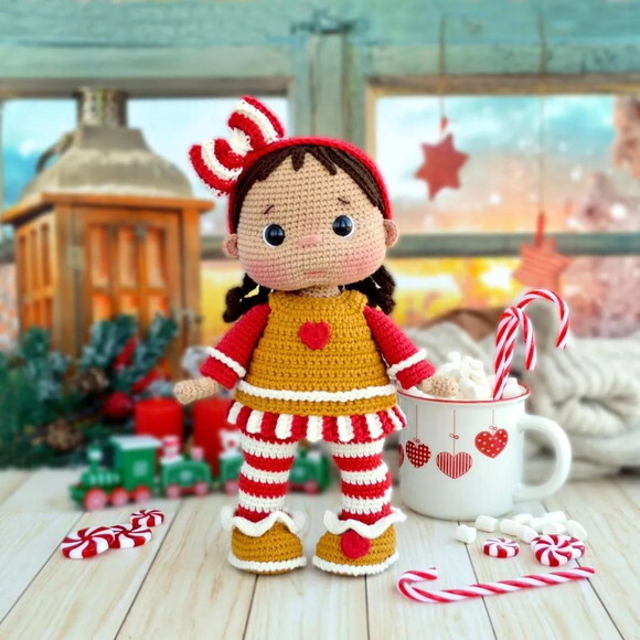 Receita Boneca Natalina Amigurumi