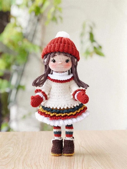Receita Boneca Natalina Amigurumi