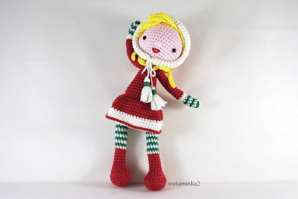 Receita Boneca Natalina Amigurumi