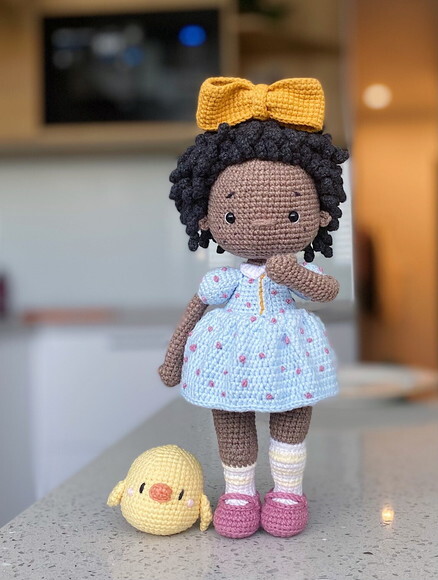 Receita Boneca Negra Amigurumi