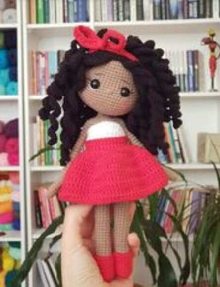 Receita Boneca Negra Amigurumi