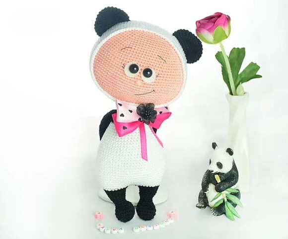 Receita Boneca Panda Amigurumi