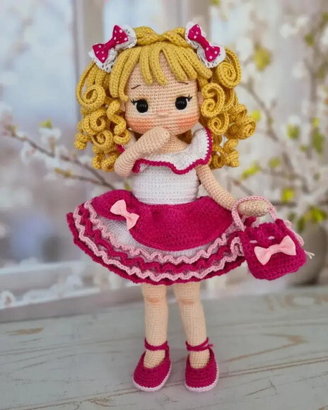 Receita Boneca Pink Amigurumi
