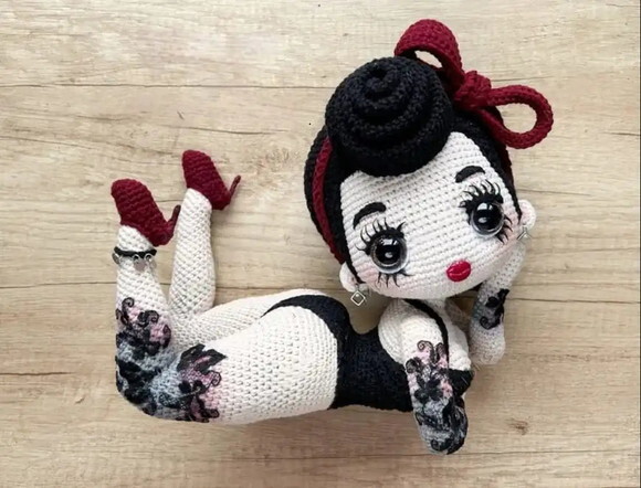Receita Boneca Pin Up Amigurumi