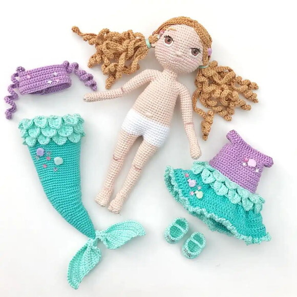 Receita Boneca Sereia Amigurumi