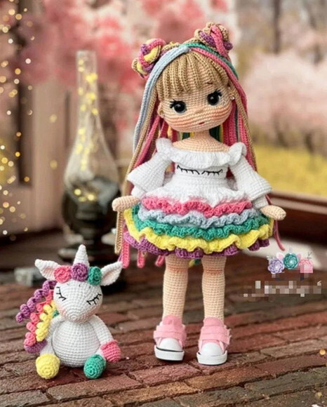 Receita Boneca Unicornio Amigurumi