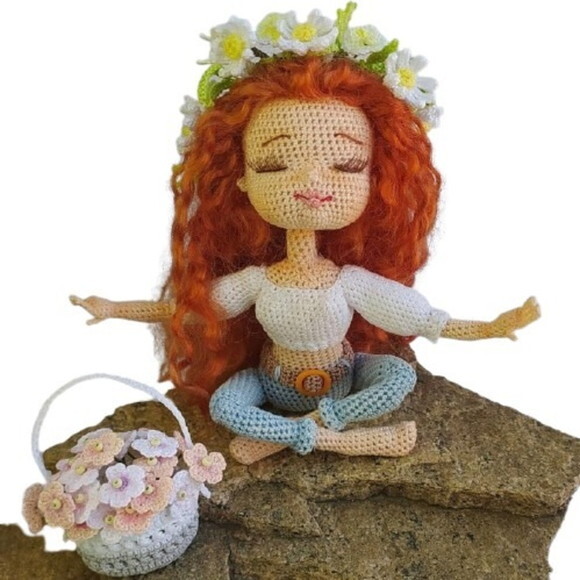 Receita Boneca yoga Amigurumi