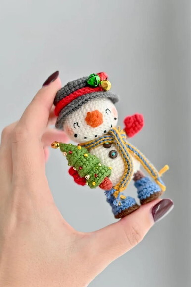 Receita Boneco de Neve Amigurumi