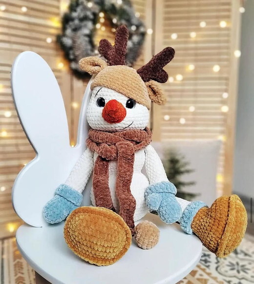 Receita Boneco de Neve Amigurumi