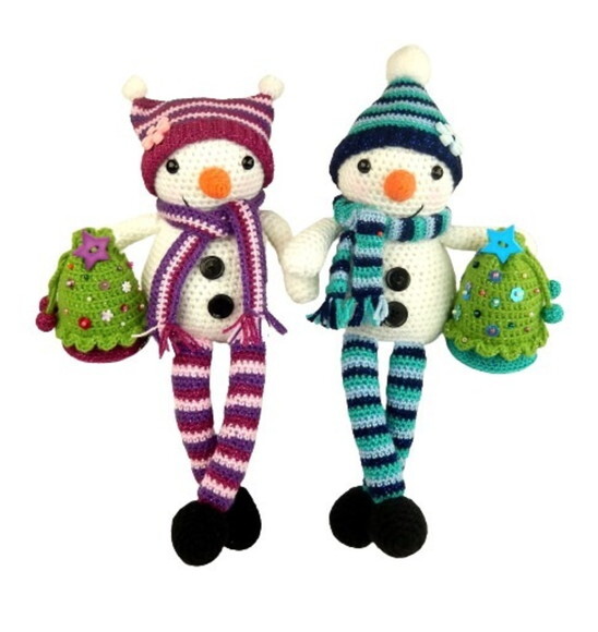 Receita Boneco de neve Amigurumi
