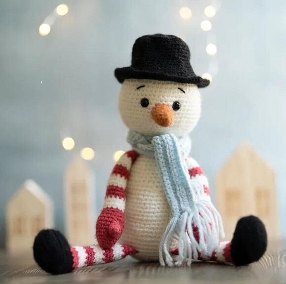 Receita Boneco de Neve Amigurumi