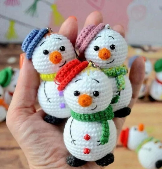 Receita Boneco de Neve Amigurumi