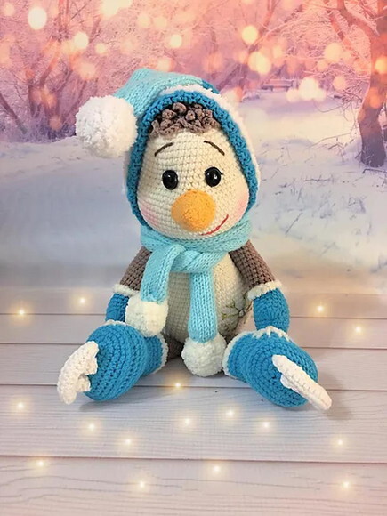 Receita Boneco de Neve Amigurumi