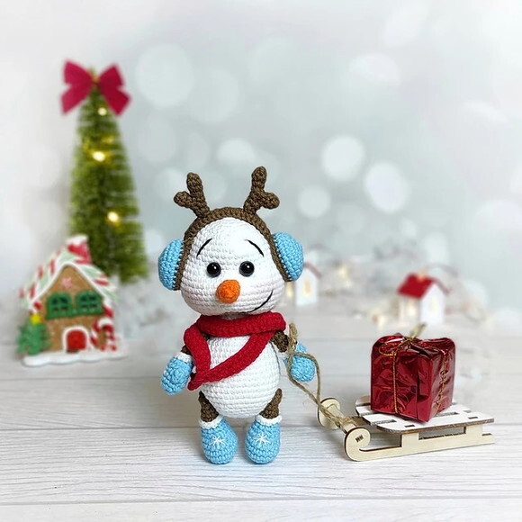 Receita Boneco de Neve Amigurumi
