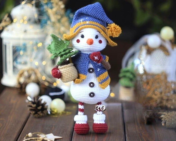 Receita Boneco de Neve Amigurumi