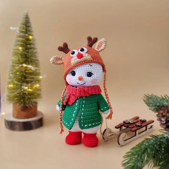 Receita Boneco de Neve Natal Amigurumi