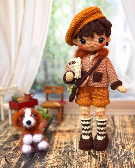 Receita Boneco Escoteiro Amigurumi