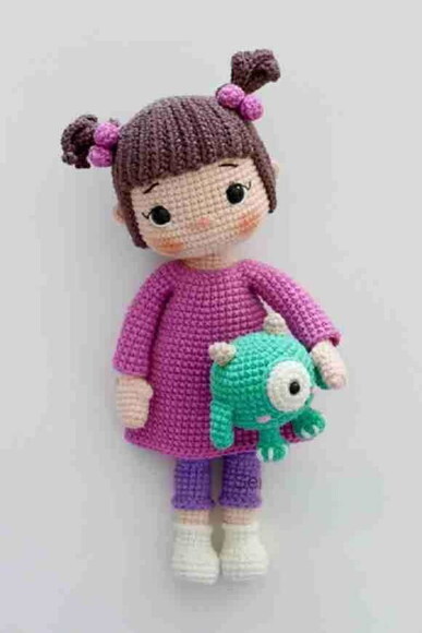 Receita Boo e Mike Amigurumi
