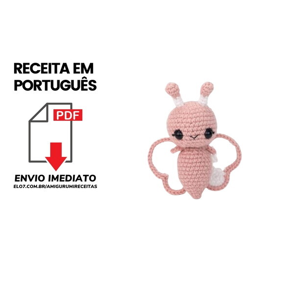 Receita Borboleta Amigurumi