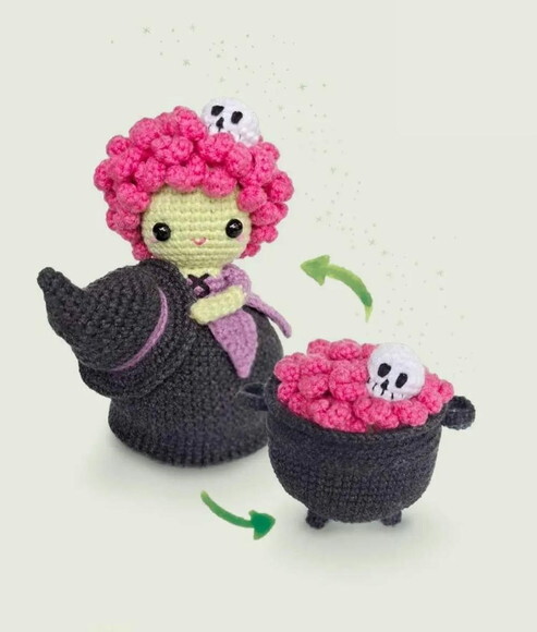 Receita Bruxa Reversivel Amigurumi