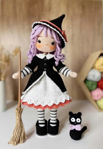 Receita Bruxinha Amigurumi